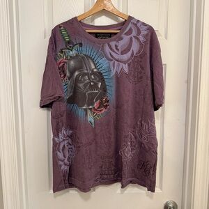 EUC Vintage Marc Ecko Cut & Sew Star Wars Purple Darth Vader Shirt